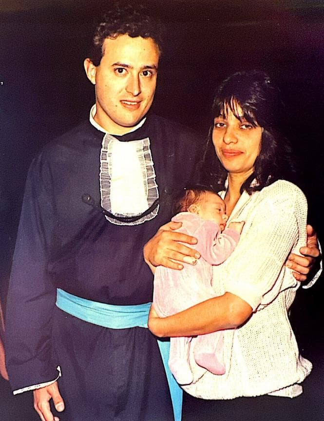 Januário na formatura, com a família